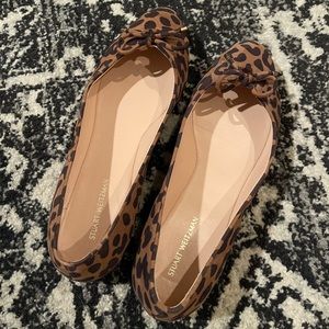 Stuart Weitzman leopard print ballet flats